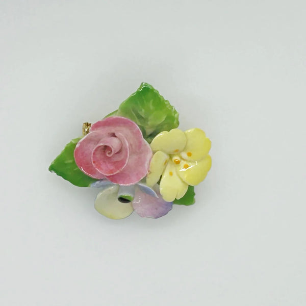 Vintage Cara China Staffordshire Posy Pin