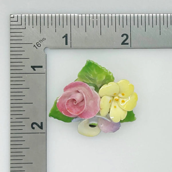 Vintage Cara China Staffordshire Posy Pin