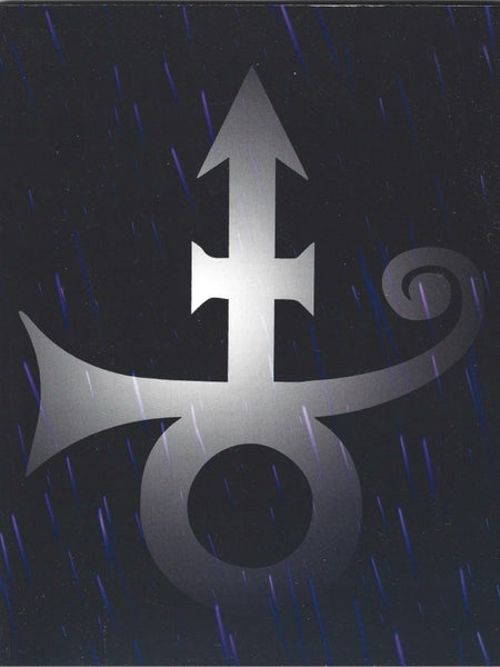 Symbol on a dark background with rain effect