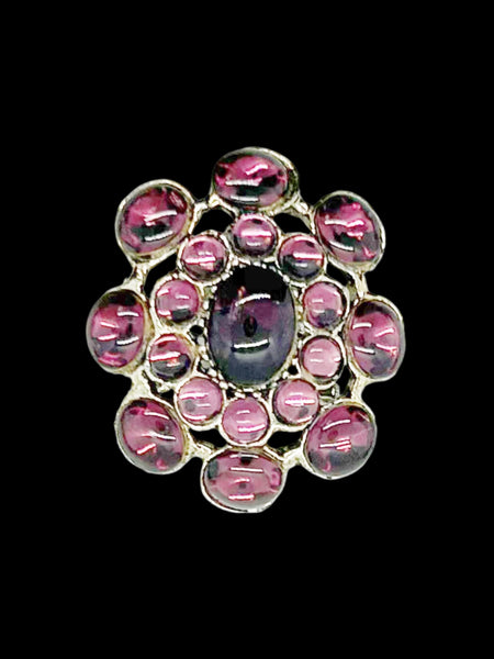 Luscious Vintage Purple Cabochon Brooch