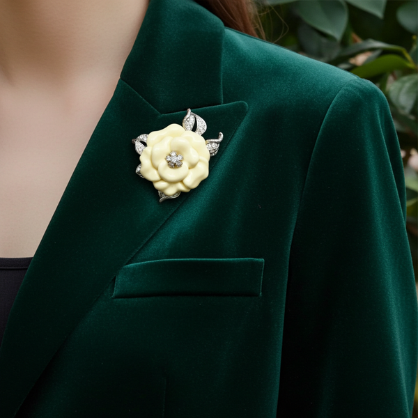 Nolan Miller Lara Luscious Camellia Brooch