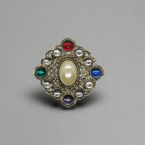 Regal Multi Color Cabochon Brooch - Lamoree’s Vintage