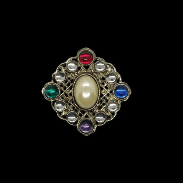 Regal Multi Color Cabochon Brooch - Lamoree’s Vintage