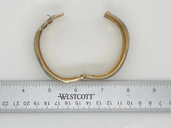 Beautiful Gold Bangle Bracelet Engraved 1963