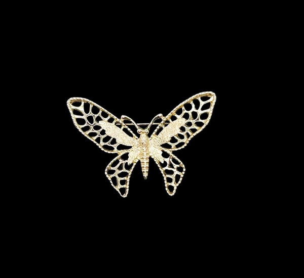 Sarah Coventry Gold Tone Madame Butterfly Brooch (1971) - Lamoree’s Vintage