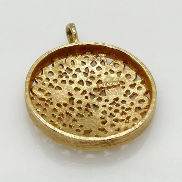 Sarah Coventry Vintage Gold Tone "Timeless Beauty" Pendant (1977) - Lamoree’s Vintage