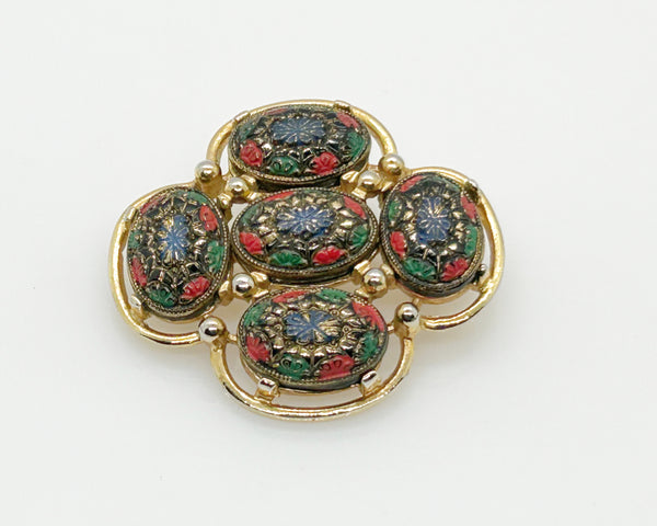 Sarah Coventry Light of the East Multicolored Vintage Brooch