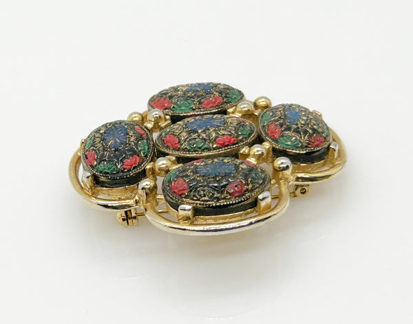 Sarah Coventry Light of the East Multicolored Vintage Brooch