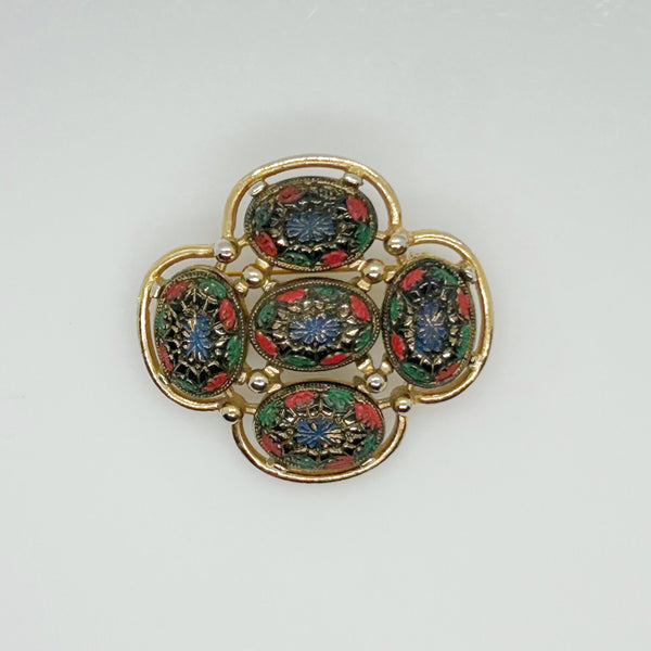 Sarah Coventry Light of the East Multicolored Vintage Brooch