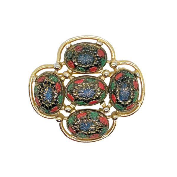 Sarah Coventry Light of the East Multicolored Vintage Brooch