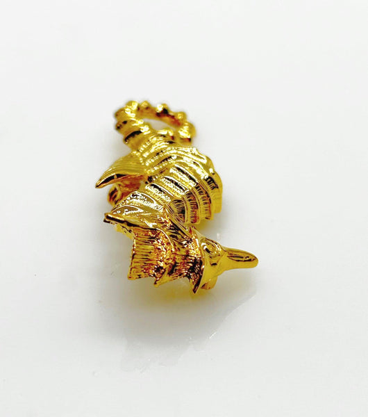 Golden Seahorse Brooch