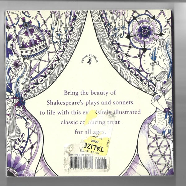 "Colouring book titled 'Escape to Shakespeare's World