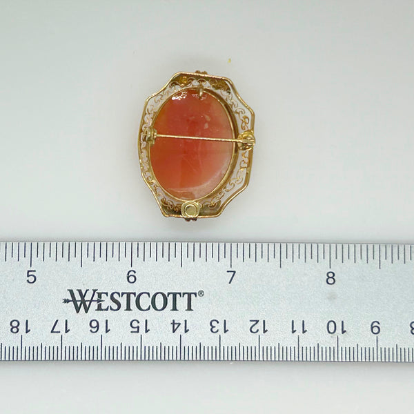 Vintage Shell Cameo Brooch