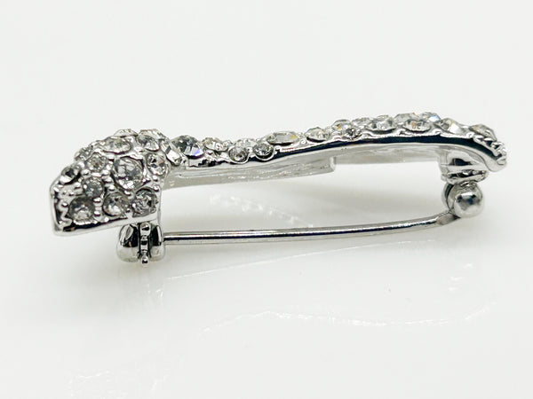 Vintage KJL Sparkling Rhinestone High Heeled Shoe Brooch