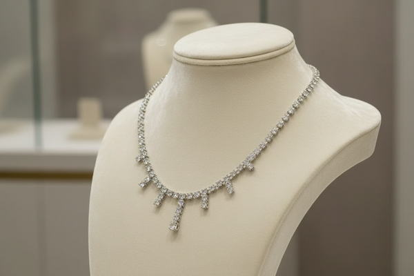 Vintage Elegant Rhinestone Drop Necklace