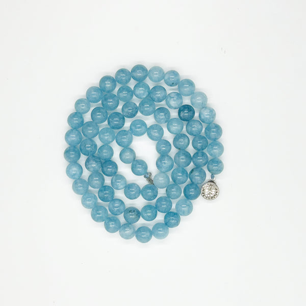 Vintage Sky Blue Bead Necklace