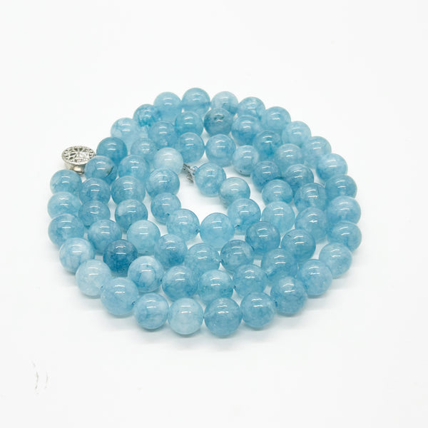 Vintage Sky Blue Bead Necklace