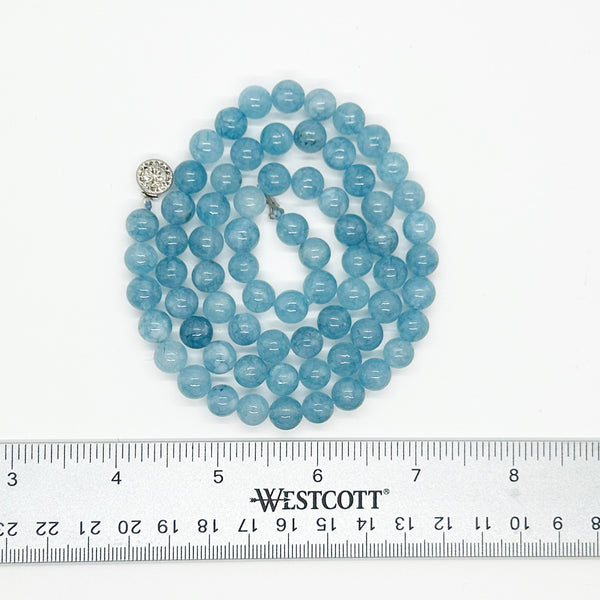 Vintage Sky Blue Bead Necklace