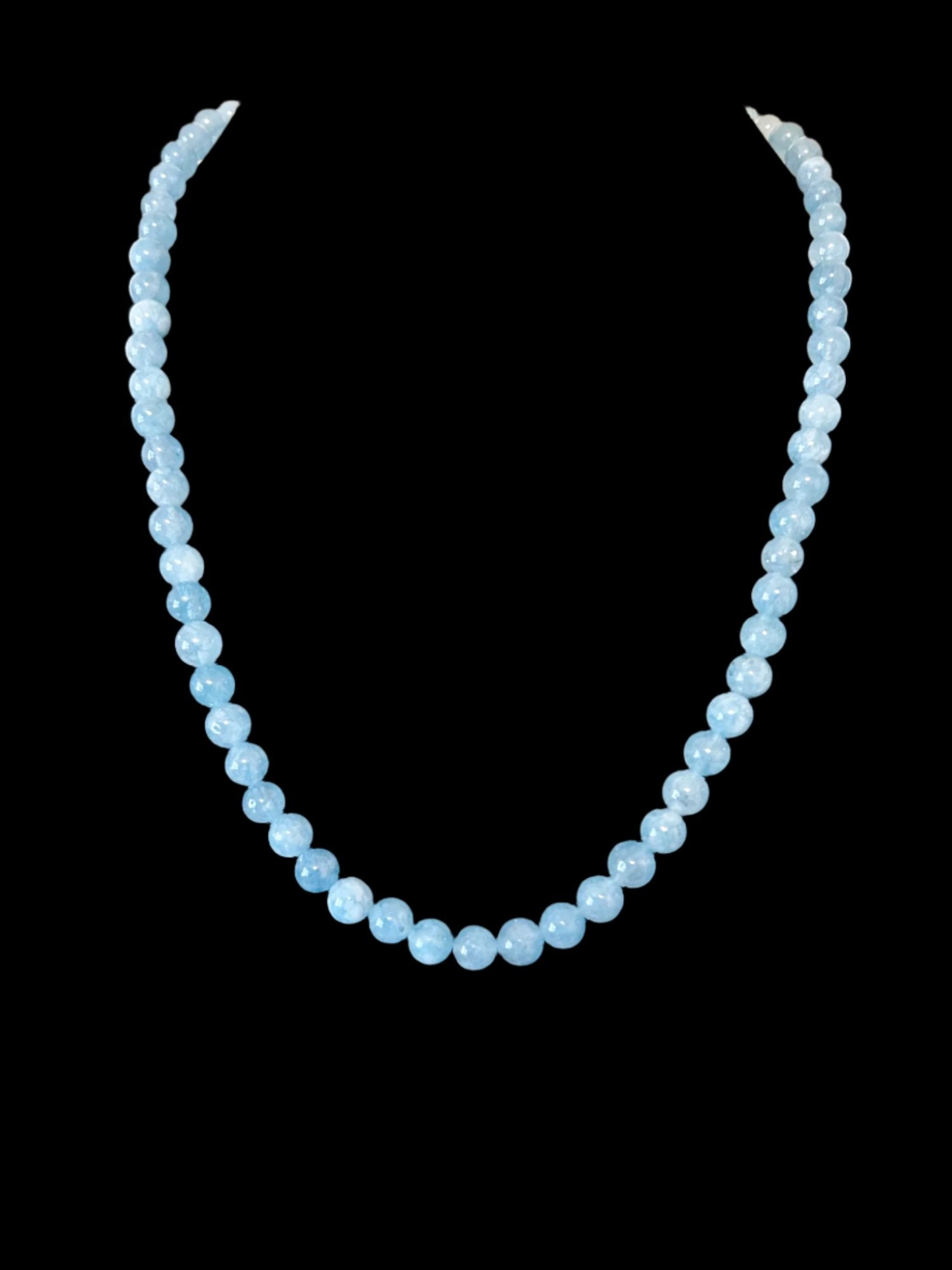 Vintage Sky Blue Bead Necklace