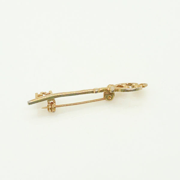 Exquisite Tiny Vintage Key Brooch