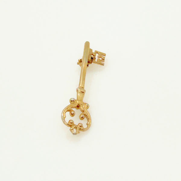 Exquisite Tiny Vintage Key Brooch