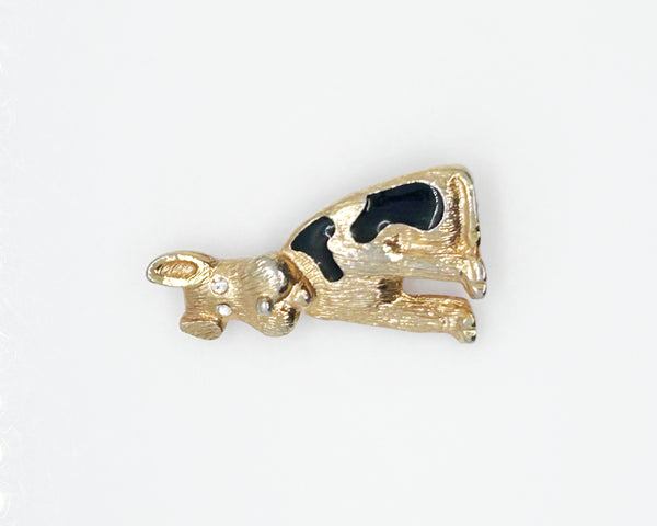 Vintage BJI Spotted Dog Brooch with Floppy Ear