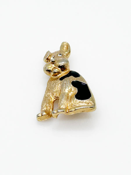 Vintage BJI Spotted Dog Brooch with Floppy Ear