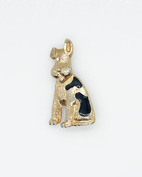 Vintage BJI Spotted Dog Brooch with Floppy Ear