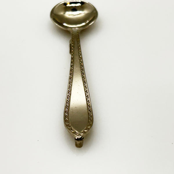 Vintage Miniature Salt Spoon Novelty Brooch Pin