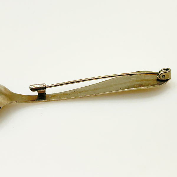 Vintage Miniature Salt Spoon Novelty Brooch Pin