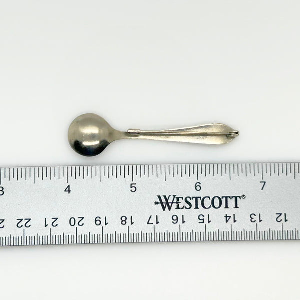 Vintage Miniature Salt Spoon Novelty Brooch Pin