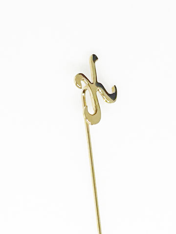Vintage Monet Initial Letter "K" Stickpin
