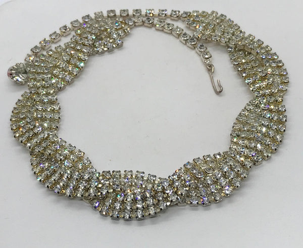 Super Sparkling Braided Vintage Rhinestone Necklace - Lamoree’s Vintage