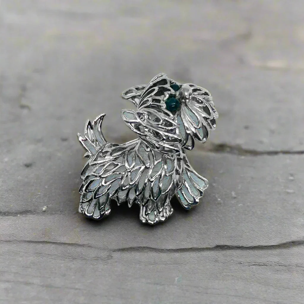 Jolly Terrier Trembler Vintage Dog Brooch by Park Lane