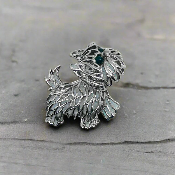 Jolly Terrier Trembler Vintage Dog Brooch by Park Lane