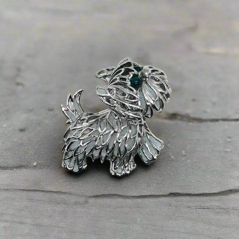 Jolly Terrier Trembler Vintage Dog Brooch by Park Lane