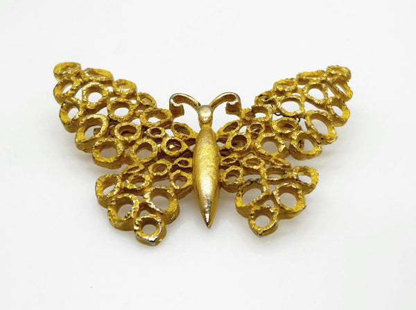 Textured Vintage Butterfly Brooch