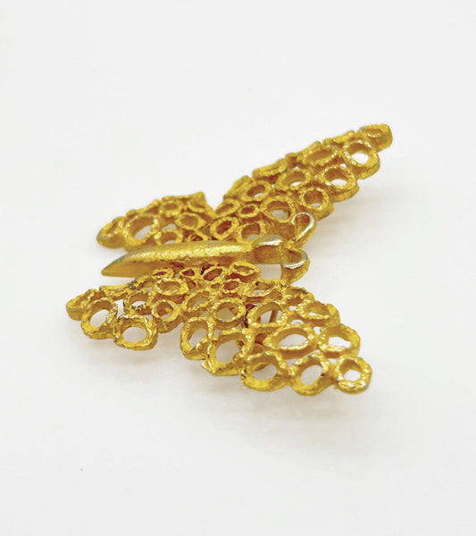 Textured Vintage Butterfly Brooch