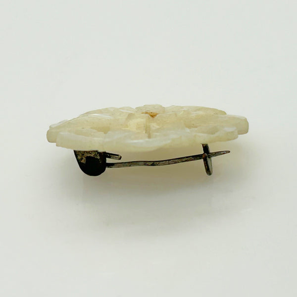 Petite Vintage Mother of Pearl Carved Brooch