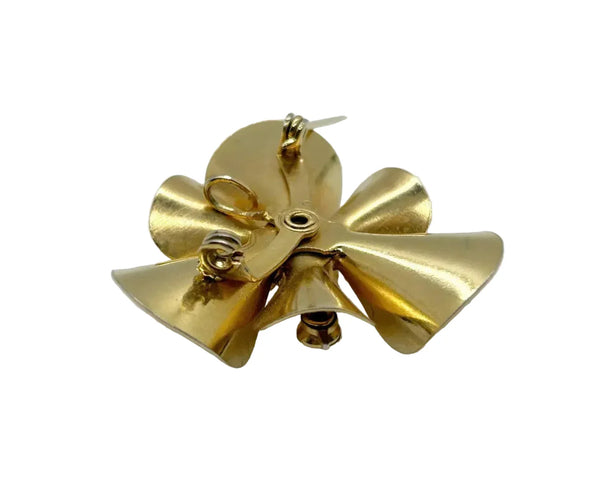 Versatile Vintage Green and White Rhinestone Pin-Pendant