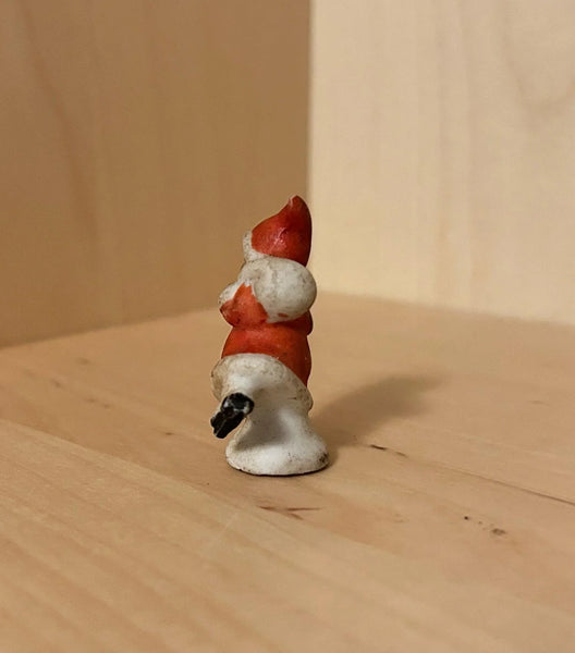 Vintage 1940s Bisque Porcelain Running Santa - Lamoree’s Vintage