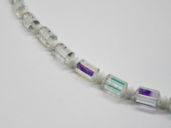 Vintage Aurora Borealis Cylindrical Bead Necklace - Lamoree’s Vintage