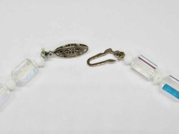 Vintage Aurora Borealis Cylindrical Bead Necklace - Lamoree’s Vintage