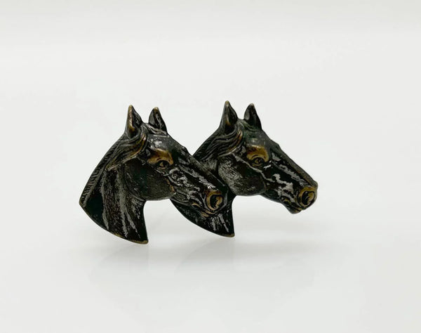 Vintage Brooch with Two Horse Profiles - Lamoree’s Vintage