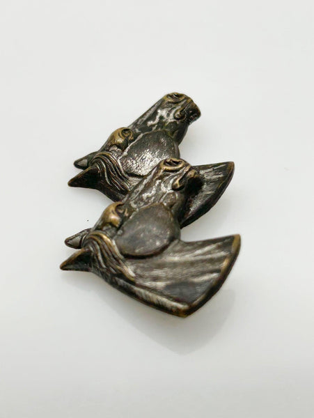 Vintage Brooch with Two Horse Profiles - Lamoree’s Vintage