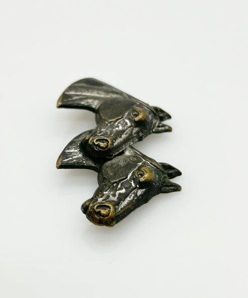 Vintage Brooch with Two Horse Profiles - Lamoree’s Vintage