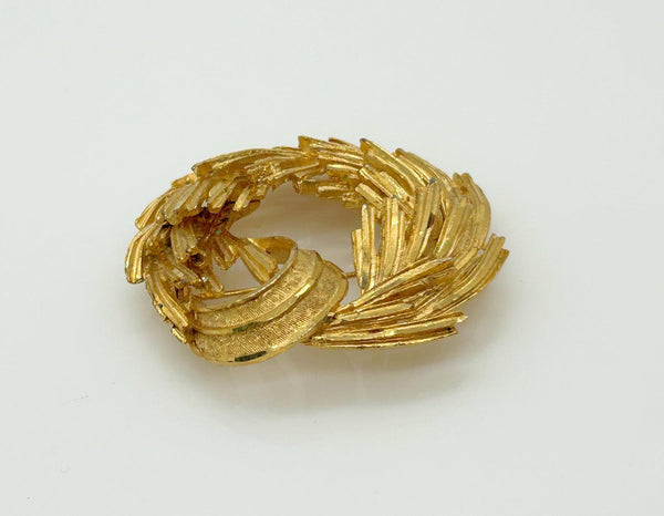 Vintage BSK Modernistic Gold Tone Swirl Brooch - Lamoree’s Vintage