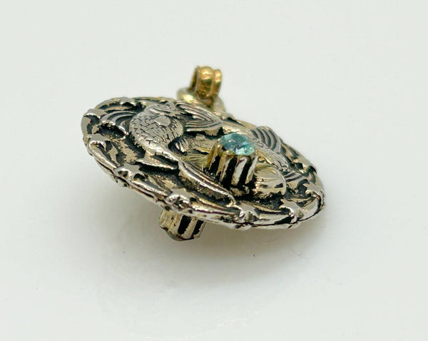 Vintage Detailed Double Sided Jeweled Pisces Pendant - Lamoree’s Vintage