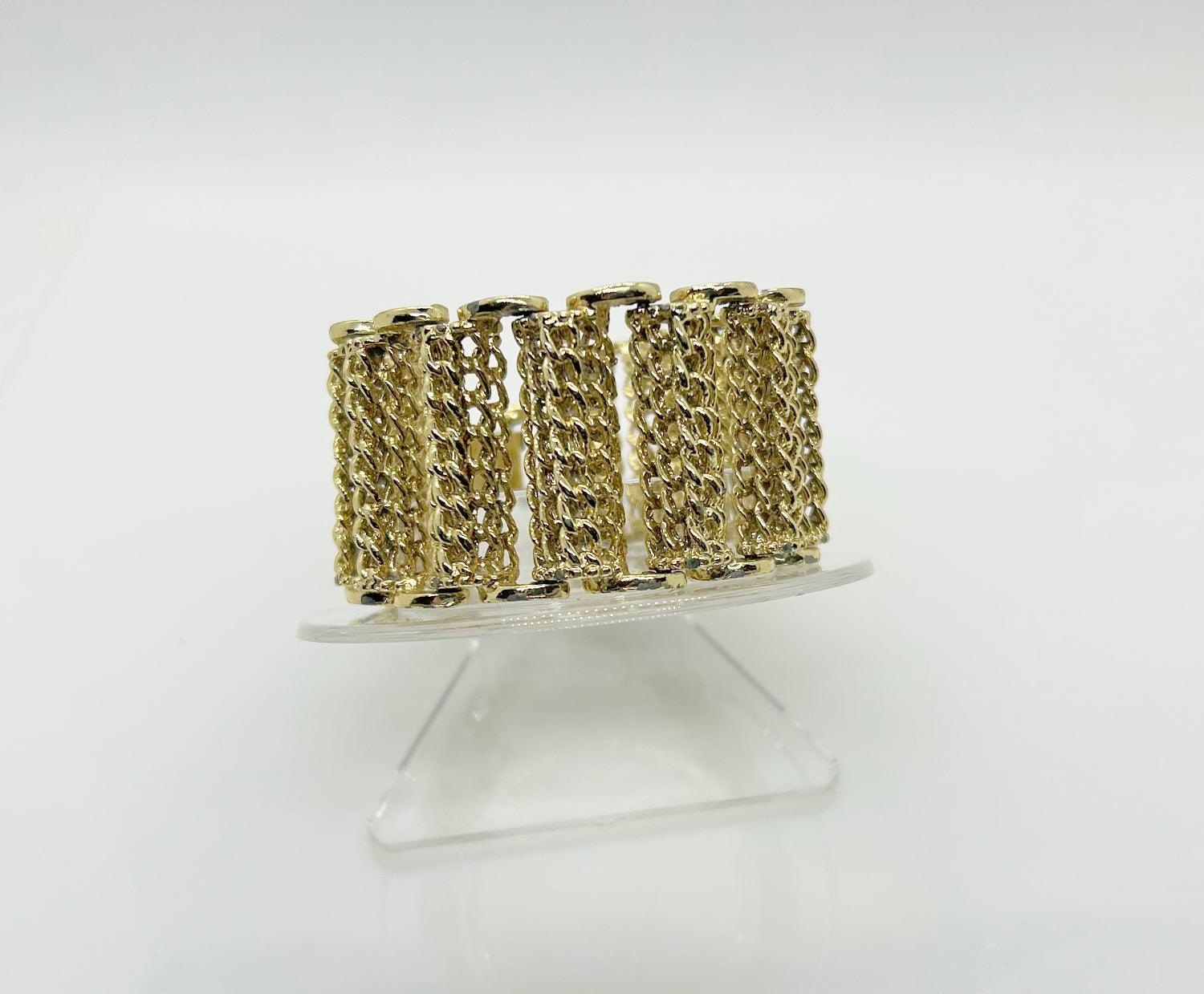 Vintage Gold Tone Chainmail Bracelet - Lamoree’s Vintage