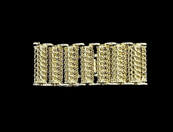 Vintage Gold Tone Chainmail Bracelet - Lamoree’s Vintage